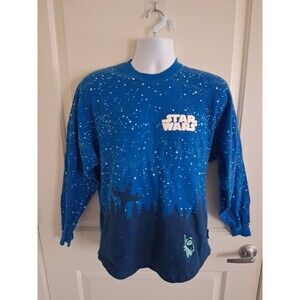 Star Wars Endor Spirit Jersey Blue Long Sleeve Disney Shirt Size XS